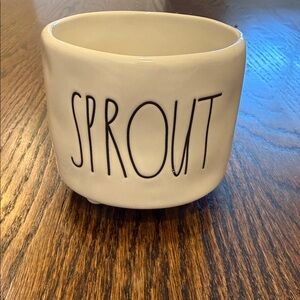 Rae Dunn White Ceramic 'SPROUT' Planter Pot